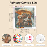 FHBUBPUP Diamond Painting Kits for Adults, Dog Diamond Art Kits for Beginners, 5D DIY Full Drill Round Gem Art, Paint with Diamond Beads Craft Home Wall Decor 12x12 inch FHBUBPUP