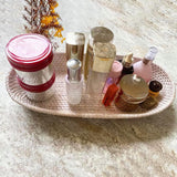 i-lan 17 Inch Long Narrow Oval Serving Basket, Boho Handmade Rattan Bowl Basket with 2 Inch Side,Decorative Loaf,Bread,Rolls,Fruit,Snack Flat Basket Wicker Tray for Serving, Wash White i-lan