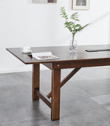 woJKod Pine Wood 8FT Table Rectangular, Kitchen Dining Table, Modern Conference Desk Table for Office-Bouns Socket/Console woJKod