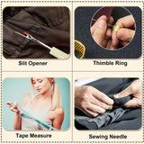 Needle Threaders Kit,29 Pcs Needle Threader Tool for Hand Sewing,Sewing Needle Threader for Embroidery Floss Include Seam Ripper,Embroidery Needles,Thimble,Scissors and Measuring Tape keepsweat