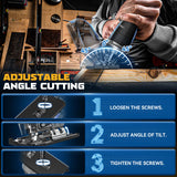 2024 New Cordless Jigsaw Tool Compatible with Dewalt 20V Battery, Brushless jigsaw tool with Variable Speed, 0°-45° Bevel Cuts, LED Light, 3-Position Orbital Action for Straight/Curve/Circle Cutting DIYtoolifz