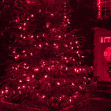 Dazzle Bright C6 Christmas String Lights, 100 LED 33 FT Waterproof Connectable Green Wire Fairy Lights, 8 Modes Christmas Lights for Indoor Outdoor Home Garden Yard Xmas Tree Decorations (Red) Dazzle Bright