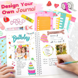 ADUSRIZ Princess DIY Journal Kit for Girls Gift for 8-12, 50 Pcs Scrapbook & Diary Supplies Set, Journaling Art Crafts Kit with Storage Case, Birthday Gifts for Teen Girls Craft Sets ADUSRIZ