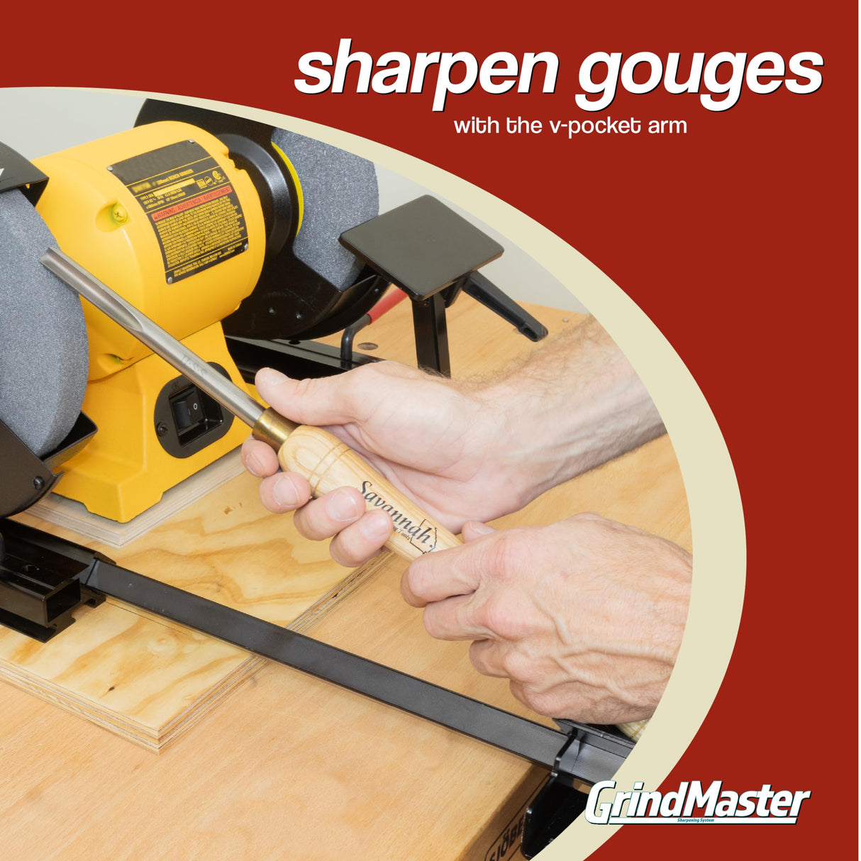 GrindMaster Lathe Tool Sharpening Jig with Quad Setup, Multi-Grind Jig and Two Setup Blocks (for 8" Grinders) Savannah