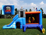 16x12FT Commercial Grade Bounce House Castle Inflatable, (Heavy Duty PVC), (1100w Blower)- 2 Slide, Ball Pit, Basketball Hoop, Obstacle-Bouncy House for Big Kid 5-12, Outdoor Party Toy Pool Backyard Inflantteble