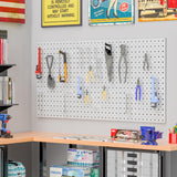 Pegboard Smith Metal Pegboard Panels, 16" x 12" Heavy-Duty Wall Peg Boards for Garage Tool Storage, Pegboard Organizer System (Pack of 3, Gray) Pegboard Smith