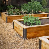 WLLEYAY Set of 8 Raised Garden Bed Corner Brackets with Wood Screws for 20"-24" Bed, Rust Resistant Raised Bed Corners Metal Connectors 11" x 3" x 3" for Vegetable Planter Garden WLLEYAY