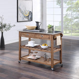 Boraam Sonoma Kitchen Cart, Barnwood Wire-Brush Boraam