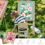 goldentime Framed Paint by Numbers for Adults and Kids Ages 8-12 - Easy to Paint by Number for Beginners, Flower Canvas Painting Kits Perfect for Gift Home Wall Decor 8 * 10inch goldentime