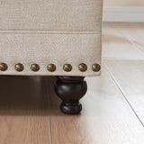 Modern Farmhouse Loveseat Sofa, Chenille Upholstery with Nailhead Trim, Small Couch for Living Room, Bedroom, Office, or Apartment, Includes 4 Accent Pillows Farati