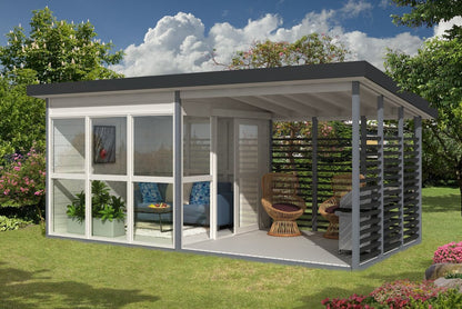 Allwood Solvalla | 172 SQF Studio Cabin Kit, Garden House - WoodArtSupply