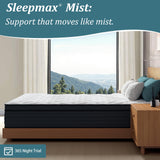 Sleepmax Full Mattress 10 Inch - Medium Firm Deep Sleep Hybrid Mattress Pain Relief - No Sagging Bed in a Box for Back Side Sleepers - Extra Support, Fiberglass-Free, CertiPUR-US Certified, 365-Trial Sleepmax