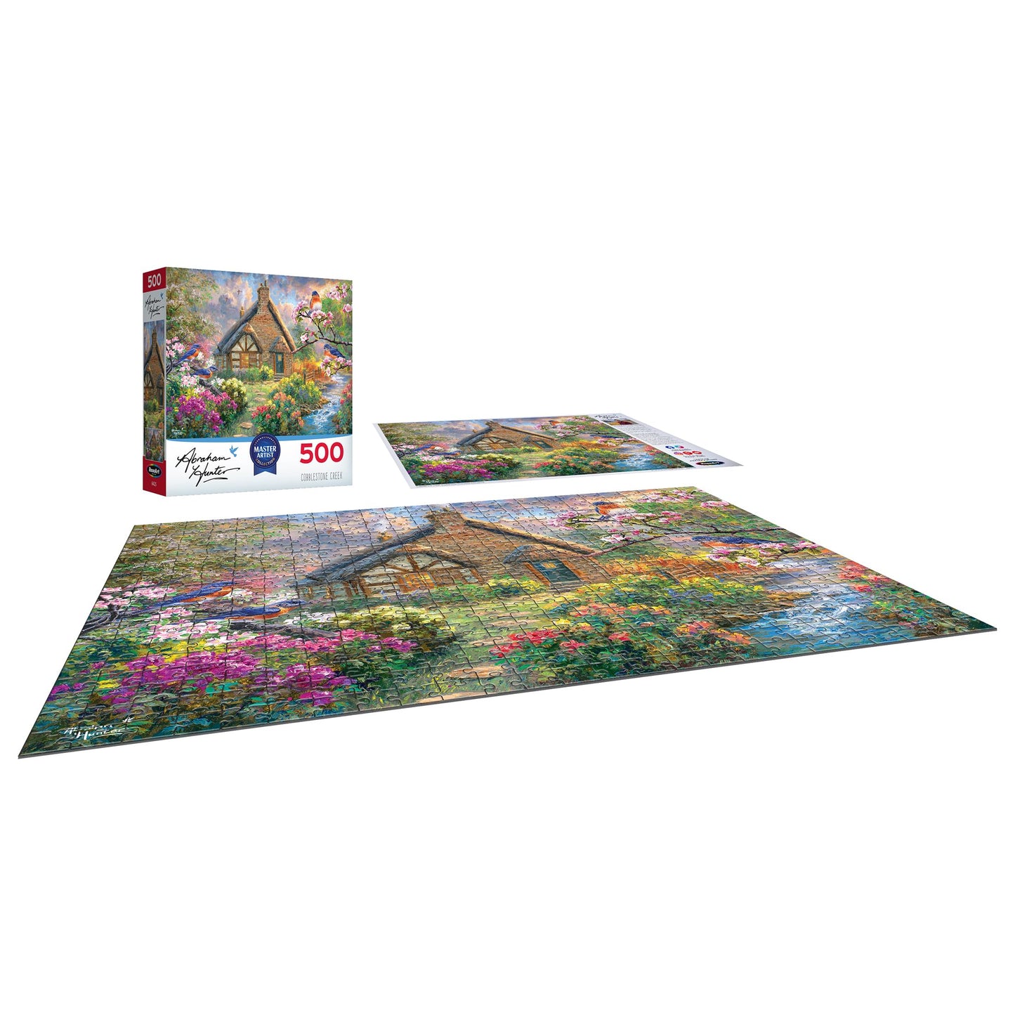 RoseArt - Abraham Hunter - Cobblestone Creek - 500 Piece Jigsaw Puzzle for Adults