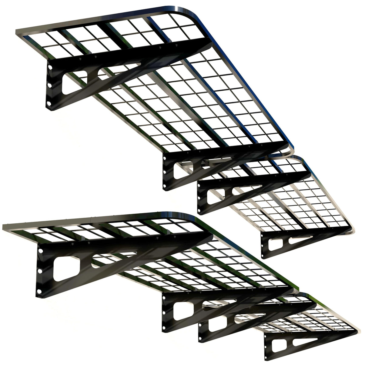 4-Pack 2x4ft Garage Wall Shelving, 4 Shelf Total 16 ft(L) Garage Shelving Wall Mounted, Heavy-Duty Storage Shelves, Perfect for Holding Storage Bins, Sporting Goods, Tools, and More Space-Saving ZoffyFabrizio