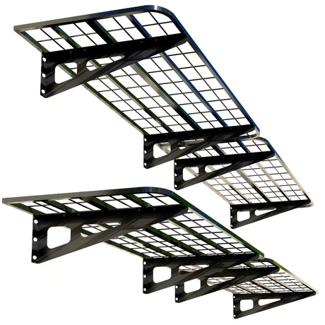 4-Pack 2x4ft Garage Wall Shelving, 4 Shelf Total 16 ft(L) Garage Shelving Wall Mounted, Heavy-Duty Storage Shelves, Perfect for Holding Storage Bins, Sporting Goods, Tools, and More Space-Saving ZoffyFabrizio