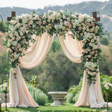Wooden Wedding Arch – 7.48FT Square Wood Backdrop Stand for Ceremony & Events, Sturdy Wooden Arbor for Wedding Decorations, Indoor & Outdoor Garden Arch Frame Bonastella
