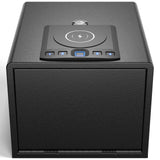 Grimtron Biometric Gun Safe for Handgun with Wireless Charging,Pistol Safe Quick Access Auto Open, Silent Mode and Adapter Nightstand Pistol-Safe up to 4 pstols (Black) Grimtron