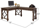 Martin Furniture Desk And Return, Weathered Dove Martin Furniture