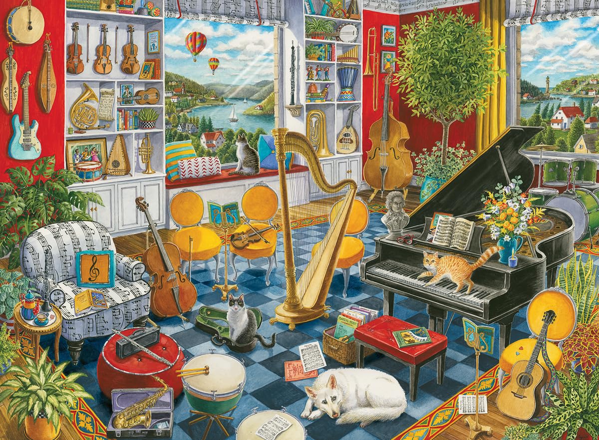 Ravensburger The Music Room Jigsaw Puzzle - 500 Intricately Cut Pieces | Handcrafted in Germany Technology | Ideal for Adults and Kids | FSC-Certified Materials Ravensburger