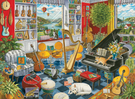 Ravensburger The Music Room Jigsaw Puzzle - 500 Intricately Cut Pieces | Handcrafted in Germany Technology | Ideal for Adults and Kids | FSC-Certified Materials Ravensburger