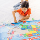 Melissa & Doug USA Map Floor Puzzle - 51 Pieces (2 x 3 feet) - FSC Certified Melissa & Doug