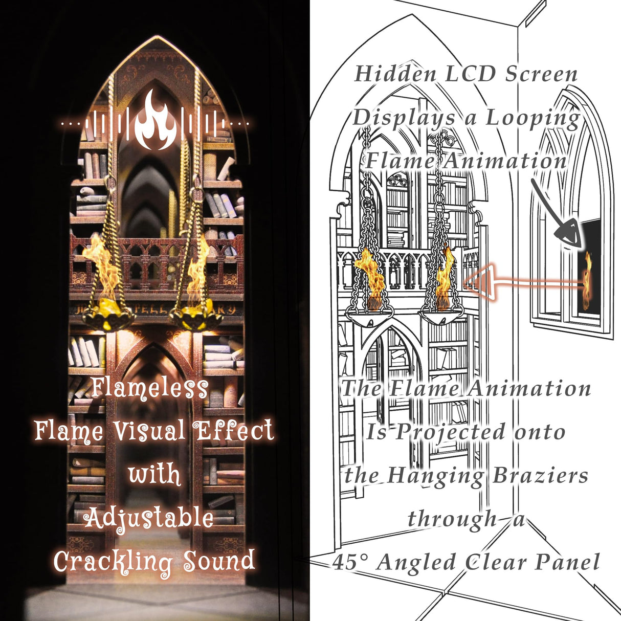 Dolphin Island DIY Book Nook Kit for Adults, Infinite Magicspell Library Booknook Dolphin Island