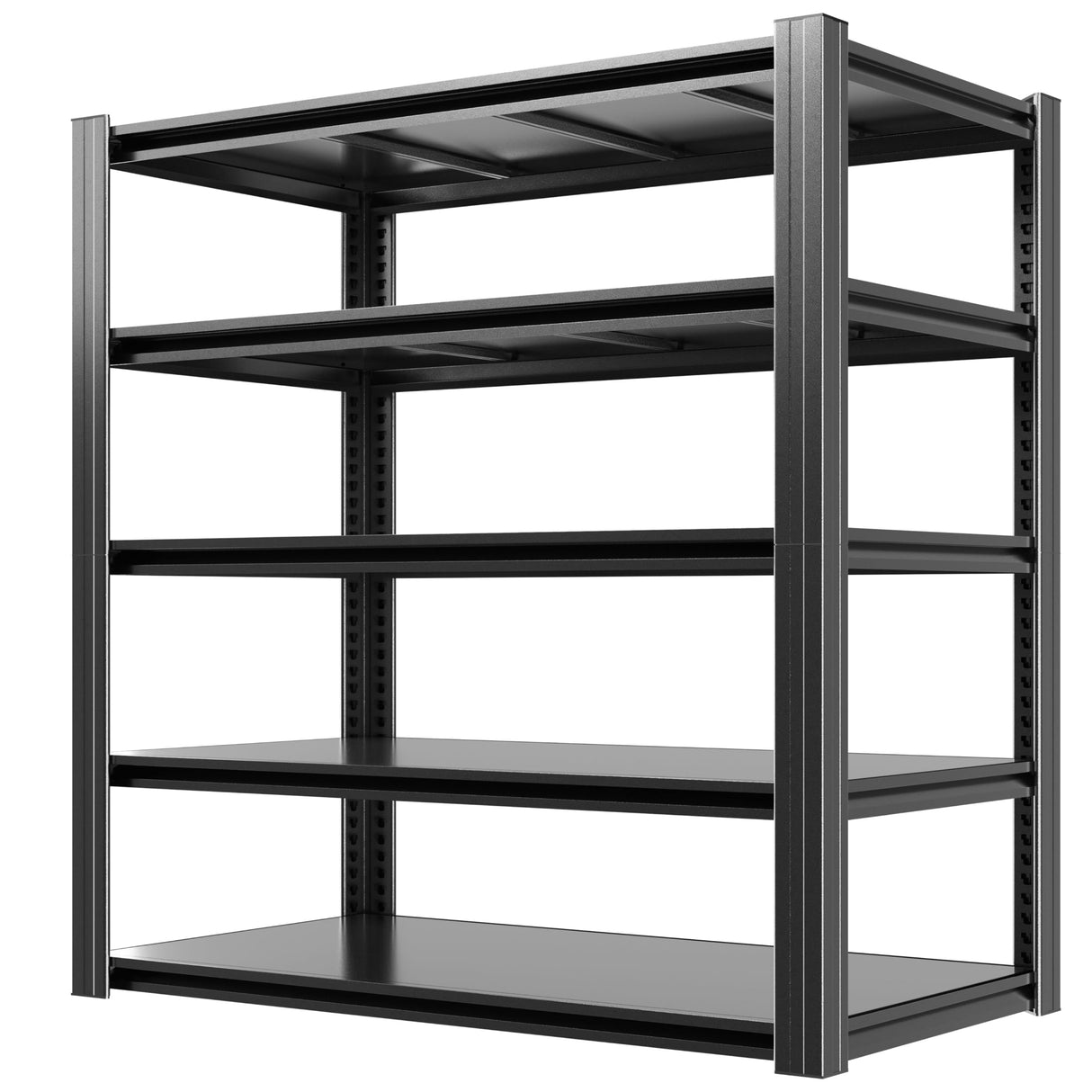 VIYET Garage Shelving,72" H Garage Shelves Heavy Duty, 3000Lbs 5 Tier Adjustable Storage Shelves Suitable for Warehouse, Basement, Workshop, 24" D*48" W *72" H(Black) VIYET
