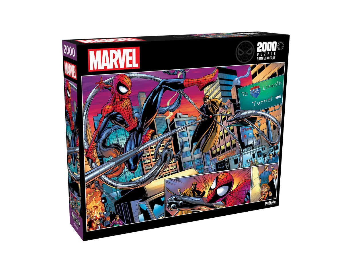 Buffalo Games - Marvel - Spider-Man vs. Doctor Octopus - 2000 Piece Jigsaw Puzzle for Adults -Challenging Puzzle Perfect for Game Nights - Finished Size is 38.50 x 26.50 Buffalo Games