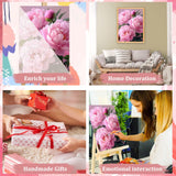 MAXBYE Pink Peony Paint by Numbers for Adults, Flower Paint by Number on Canvas Without Frame, DIY Easy Oil Painting for Home Wall Decor Gift 12x16inch MAXBYE