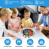 Woodemon Wooden Puzzles for Adults, Yin Yang Fish (M-185pcs) Wooden Jigsaw Puzzles Kids, 11.4*11.2in Unique Shaped Animal Wood Puzzles Adults, Christmas Puzzles Xmas Birthday Gifts Family Puzzle Games Woodemon