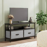 IDEALHOUSE Dresser TV Stand, Entertainment Center with Storage, 50 Inch TV Stand for Bedroom Small TV Stand Dresser with Drawers and Shelves, TV & Media Console Table Furniture for Living Room, Grey IDEALHOUSE