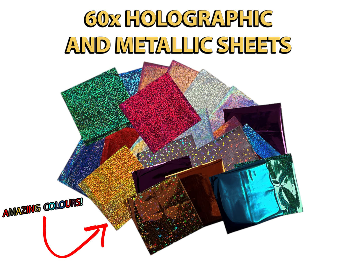 Marvin's Magic - Magic Foil Rainbow Stickers - Foil, Metallic & Holographic - Magical Art Supplies - 150 Stickers & More Marvin's Magic
