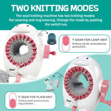 ROHSCE Knitting Machine, 22 Needles Knitting Loom Machine with Row Counter, DIY Knitting Board Rotating Double Knit Loom Machine Kit for Hat, Scarves, Gloves, Socks ROHSCE