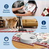 GarveeHome Christmas Washable Rug for Living Room, 6x9 Holiday Decor Area Rug for Bedroom Soft Low Pile Christmas Tree and Deer Rug Non Slip Throw Large Carpet for Dining Room Nursery, Red GarveeHome