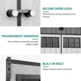 YITAHOME 8x10 FT Outdoor Storage Shed with Floor, Plastic Garden Shed for Bikes, Tools, and Pool Supplies, Outdoor Resin Shed with Lockable Doors, Windows, and Vents for Patio, Lawn, Backyard, Black YITAHOME