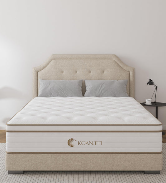 KOANTTI Ful Mattress,Hybrid 10 Inch Full Size Mattress in a Box,Memory Foam & Individually Pocket Spring for Pain Relief,Medium Firm Full Mattresses,CertiPUR-US.