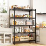 REIBII 5-Tier Wire Shelving Rack Storage Shelves Metal Shelves,1020 LBS Adjustable Heavy Duty Metal Shelving Units and Storage for Garage Pantry Bathroom 29" W X 14" D X 63" H REIBII
