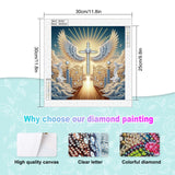 Special Shape Diamond Art Kits for Adults, 5D Religious Diamond Painting Kit with Cross, Ethereal Wings & Celestial Gate, DIY Crystal Rhinestones Painting for Home Wall Decor Gift 11.8 x 11.8 inch antor