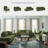 Signature Design by Ashley Bixler Mid-Century Modern Tufted Loveseat with 2 Toss Pillows, Green Signature Design by Ashley
