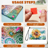 Geyoga 2 Pieces DIY Diamond Painting Purses 5D DIY Diamond Painting Handbag Diamond Art Wristlet Clutch Bag for Women Girls Art Craft Makeup Gift (Sunflower) Geyoga