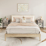 Vagusicc Nightstand Set of 2 with Charging Station, Bed Side Table with Fabric Drawer, Small End Table with 2-Tier Storage Shelves, 25.4" Tall Night Stand Bedside Table for Bedroom Living Room, Greige Vagusicc