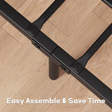 GAOMON Industrial King Size Bed Frame with Wooden Headboard and Sturdy Slat Support GAOMON