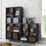 Baxton Studio Sunna Modern Cube Shelving Unit, Dark Brown Baxton Studio