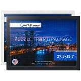 ArtToFrames 27.5x19.7 INCH/70x50 CM White Frame for 1000 Piece Puzzles.This 1.25 Inch Custom MDF Puzzle Frame is White - Comes with Economy Acrylic (Puzzle5179-27.5x19.7) ArtToFrames