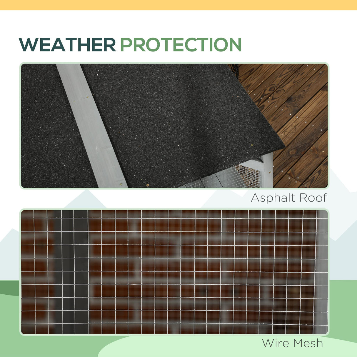 PawHut Outdoor Cat Catio, Large Wood Cat House Enclosure with Multi-Level Design, Weatherproof Roof, Big Hiding Areas, Multiple Platforms, Resting Box, Gray PawHut