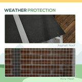 PawHut Outdoor Cat Catio, Large Wood Cat House Enclosure with Multi-Level Design, Weatherproof Roof, Big Hiding Areas, Multiple Platforms, Resting Box, Gray PawHut