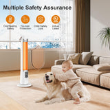 Outdoor Heater for Patio, 1500W Infrared Electric Heaters Indoor w/Remote, 60° Oscillation, 9H Timer, 9 Heat Level, Tip-Over/Overheating Protection, Safety Lock, for Garage, Porch, Gazebo,White Slkdrft