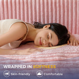 MAXYOYO Bean Bag Chair for Living Room, Upholstered Loveseat Sofa Couch with Deep Seating, Wide Armrests Boneless Couch Sofa in a Box for Bedroom Office Apartment, No Assembly, Pink MAXYOYO