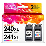 ejet PG-240XL/CL-241XL Ink Cartridge Replacement for Canon 240XL 241XL Combo Pack for Canon Printer Ink 240 241 High Capacity for Pixma MG3620 TS5120 MG2120 MG3520 MX452 MX512 MX532 MX472 (2 Pack) ejet