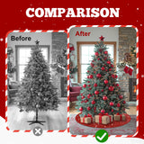 BlessedSeason Christmas Tree Skirt, 21 Inch Red Tree Skirt Satin Skirt with Small Sequins, Small Tree Skirt for 3 4 5ft Tree, Christmas Tree Decoration BlessedSeason